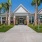 a building with palm trees